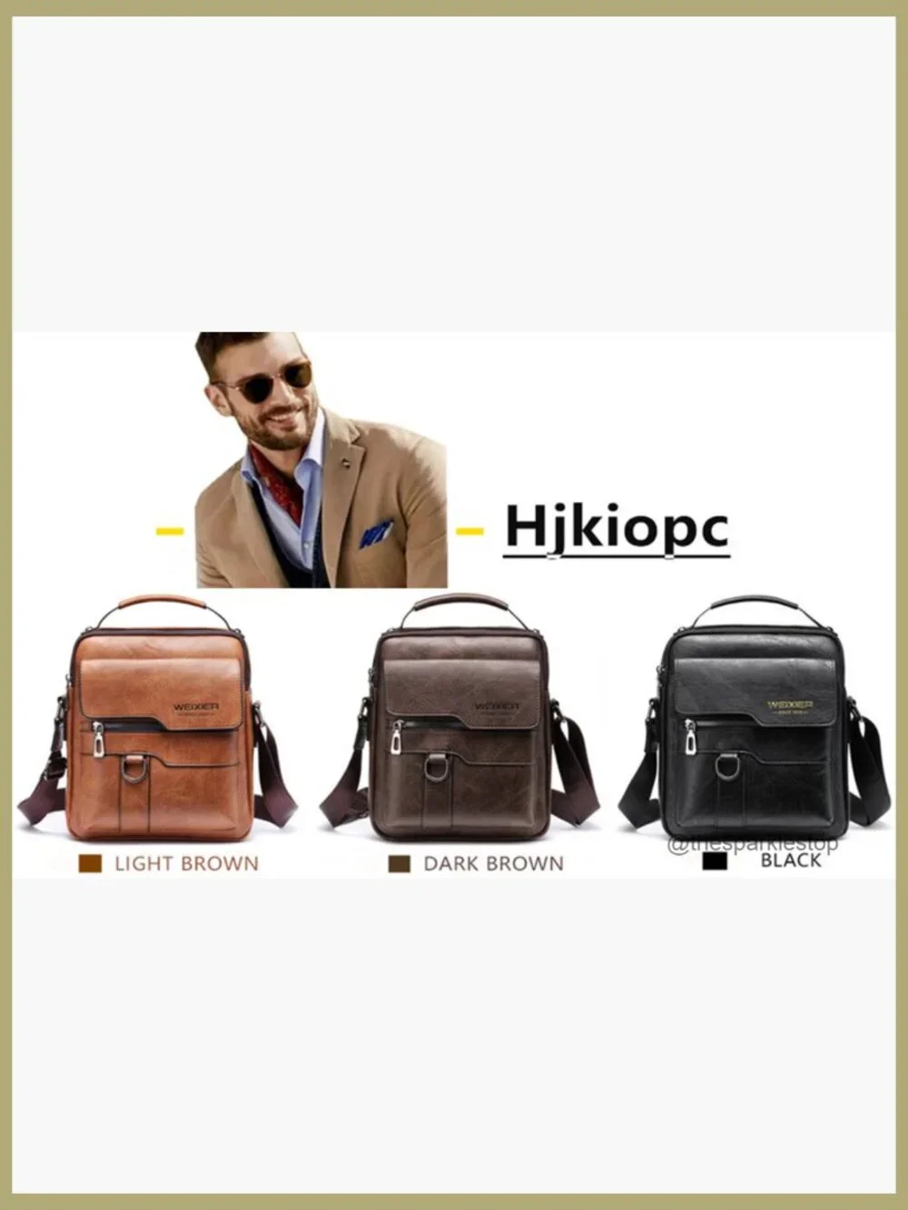 Vintage Leather Messenger Bag Crossbody Shoulder Bag Zipper